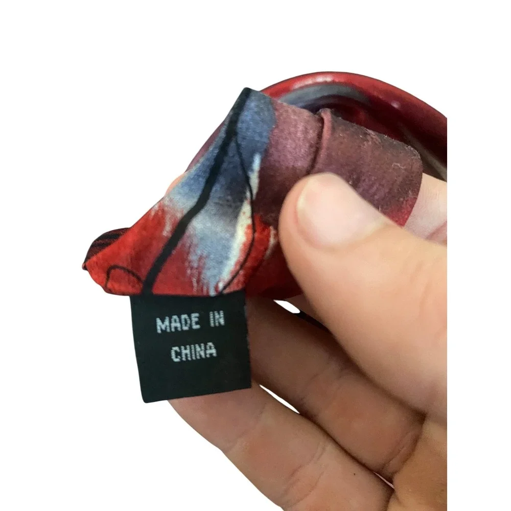 J. Garcia Mens Silk Tie Collection 53 Nude Abstract‎ Red Grey Swirl Necktie